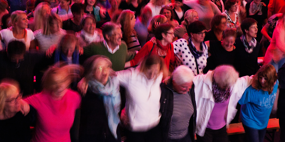 Rudelsingen in der Stadthalle
