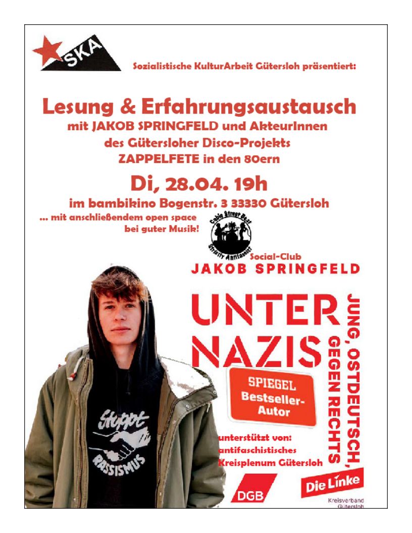 Lesung: Unter Nazis. Jung, ostdeutsch, gegen Rechts